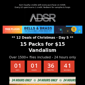 15 Packs for $15 from Vandalism