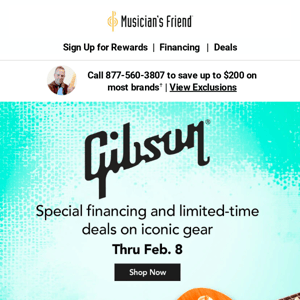 Last chance to save on Gibson
