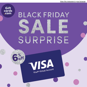 🌟 Black Friday Surprise! Unwrap 6% Off Visa Virtual Accounts 🌟