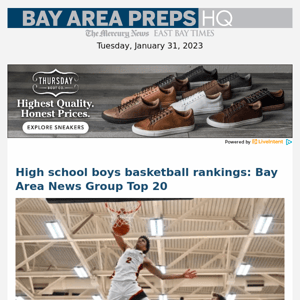 High school boys basketball rankings: Bay Area News Group Top 20