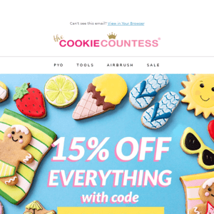 15% off EVERYTHING + Free Shipping at The Cookie Countess