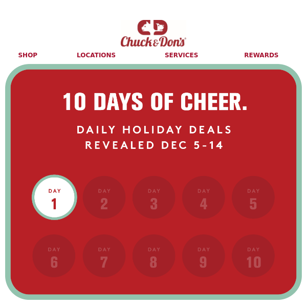 10 Days of Cheer starts today!