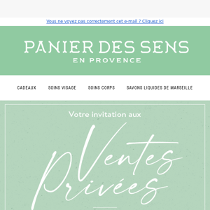 💌 Votre invitation exclusive aux Ventes Privées