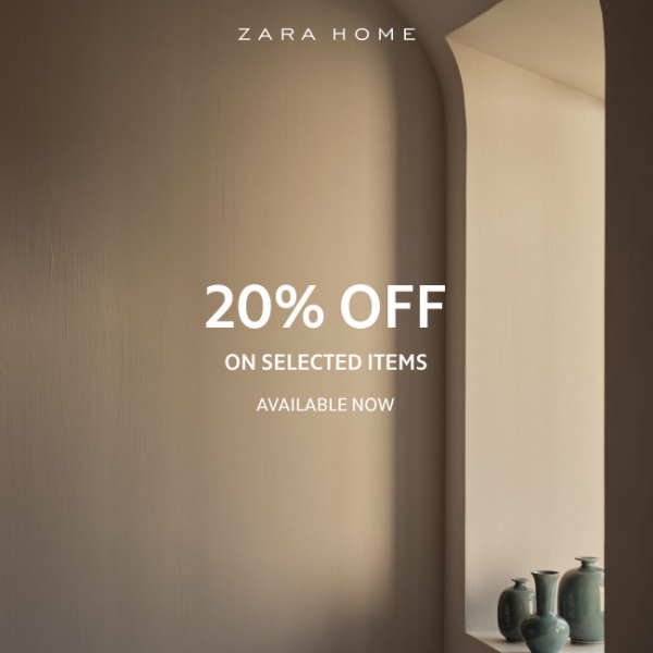 Available now! -20% on selected items