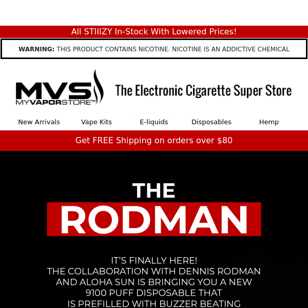 🏀RODMAN 9100 Disposable Now In-Stock! Save $5 Off On Orders Over $85!
