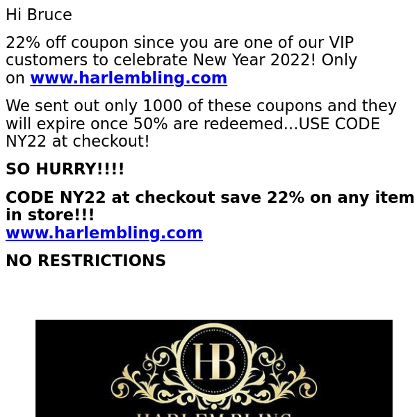 WOW!!! You're a VIP Customer Her is 22% OFF