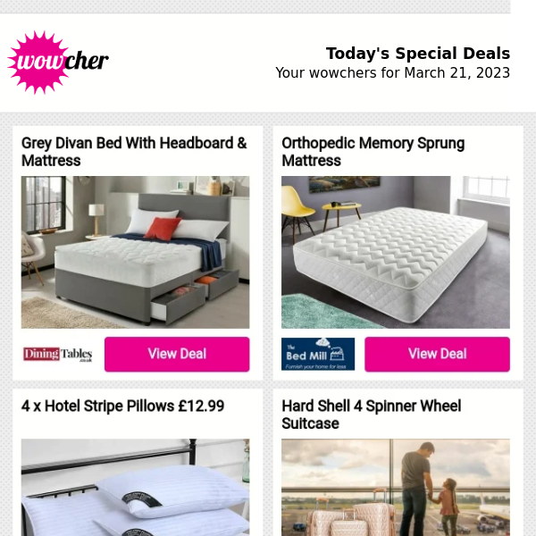 Your invitation from Wowcher: View our top trending deals of the week!