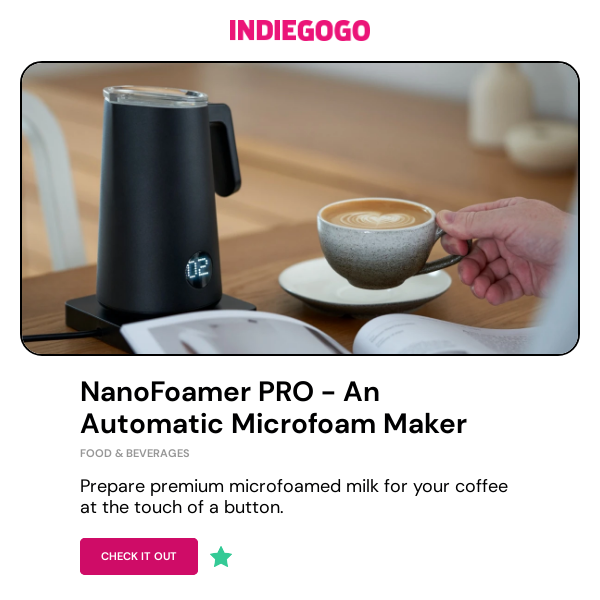 Prepare premium microfoamed milk for your coffee at the touch of a button with this device