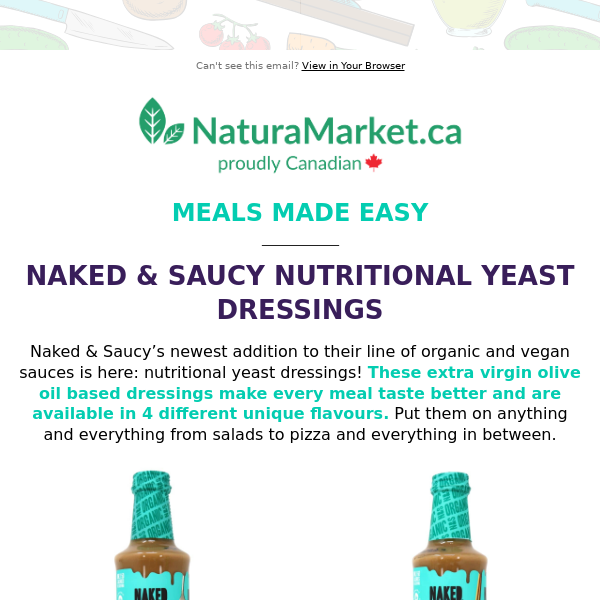 NEW Nutritional Yeast Dressings & Organic Spice Sets for Ready Meals