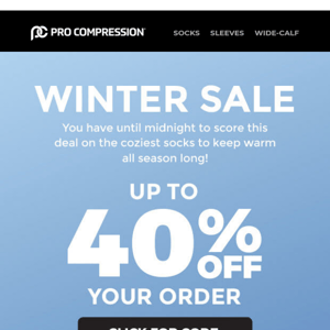 Up to 40% OFF ⚠️ ALERT: Winter Sale Expiring