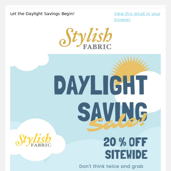 Daylight Savings starts now..