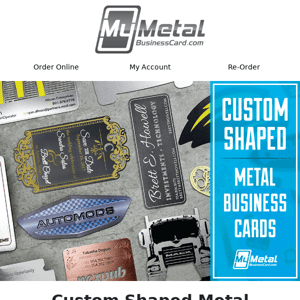 Custom Shape Metal Business Cards! 😮