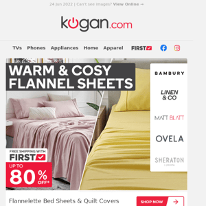 Warm Flannel Sheets up to 80% OFF for Cold Nights*