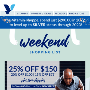 The Vitamin Shoppe, save up to 25%