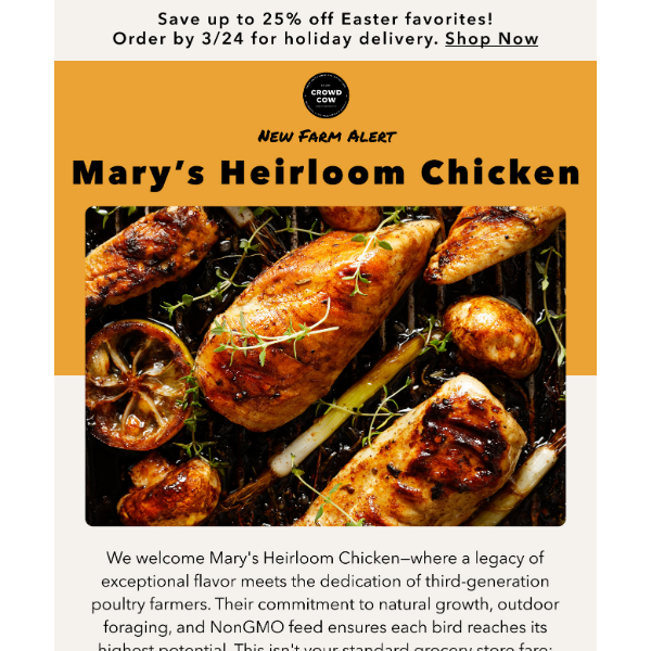 Discover Mary’s Heirloom Chicken 🐓