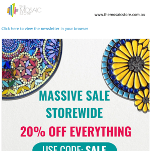 Three Words: 20% Off Everything