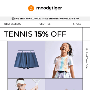 Tennis Exclusive! 15% off limited offer is on!