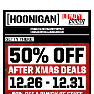 50% OFF AFTER XMAS DEALS