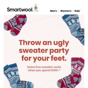 Score free Sweater Socks when you spend $149+