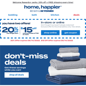 Bed Bath & Beyond coupons can be used on new Nestwell bedding brand