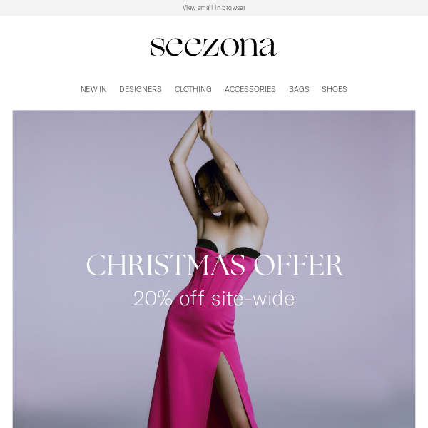 Christmas Offer: 20% off site-wide