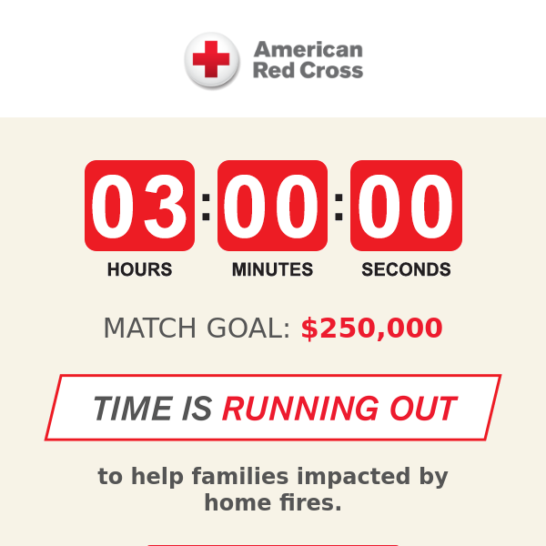 The clock is ticking, double your support for families in need now!