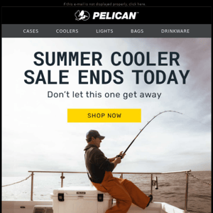 🚨 Last Call: Pelican Cooler Sale Ends Today 🚨