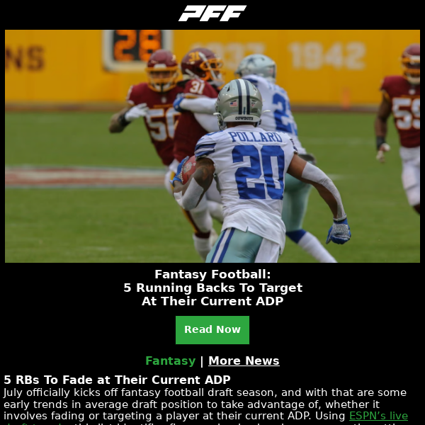 Fantasy Football: One draft fade from every NFL team