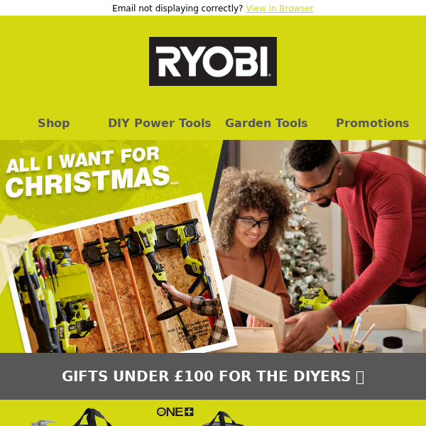 Ryobi Gift Ideas for under £100! Christmas Has Come Early 🎁