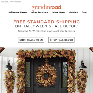 Free Ship on Halloween & Fall Decor + Interiors Event Savings