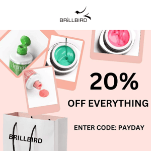 20% off almost everything, ends Midnight tonight