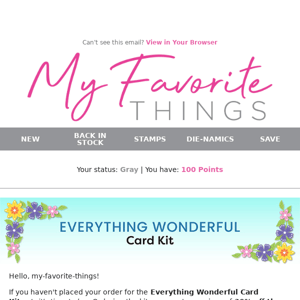 Don’t Miss Out 🌺 Purchase the Everything Wonderful Card Kit TODAY