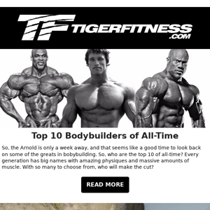 One Week Until the Arnold, Let's Go Over the Top 10 Bodybuilders of All-Time 💪