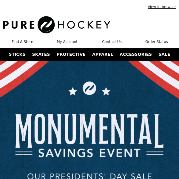 Pure Hockey! Deals Inside! Scratch to Reveal Your Personalized Promo Code For Presidents' Day Savings