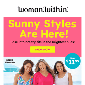 😊 The Comfort You Deserve! From $11.99 Sunny Styles Inside!