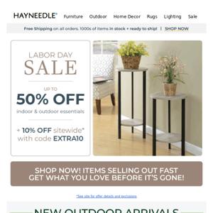 Woohoo! Up to 50% off + extra 10% off sitewide!