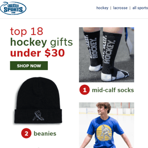 Best Hockey Gifts Under $30