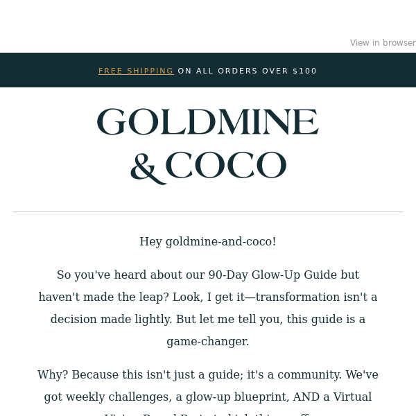 Unleash Your Potential with Goldmine & Coco's 90-Day Glow-Up Guide 🌟