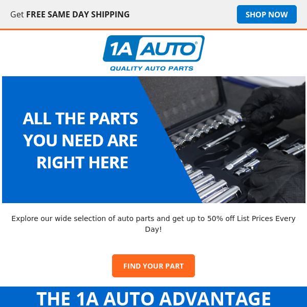 1A Auto Has The Parts You Need!