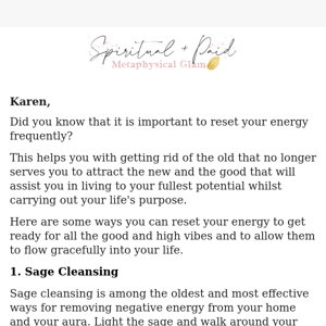 New Month Reset! 4 Ways to Reset Your Energy 🧚‍♀️