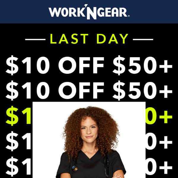 LAST DAY: $10 Off $50