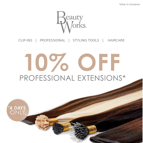 Up your hair game with 10% off professional 👉