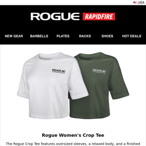 Just Launched: Rogue Women's Crop Tee, Compete Every Day T-Shirts & Nike Weightlifting Apparel