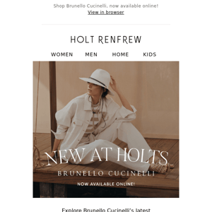 New at Holts | Brunello Cucinelli