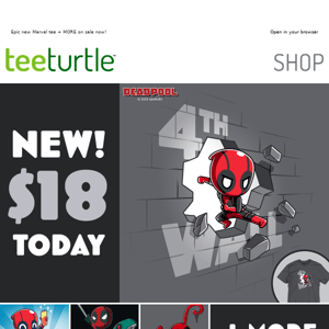 Break the 4th wall in today’s Deadpool tee!