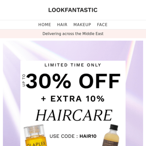 Haircare Sale: Up To 30% + EXTRA 10%