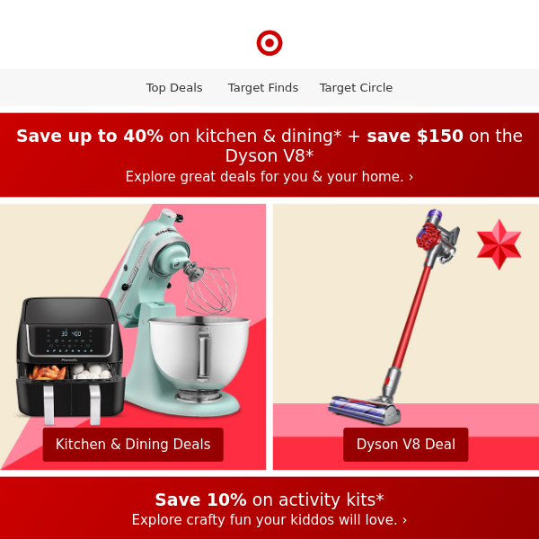 Save on top kitchen & dining + floor care items 🙌