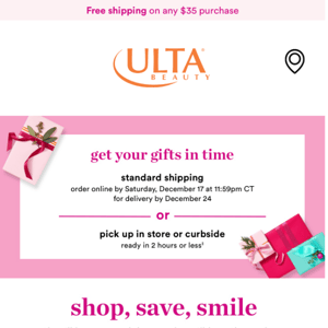 Ulta Beauty! You get 20% off your purchase. 💄