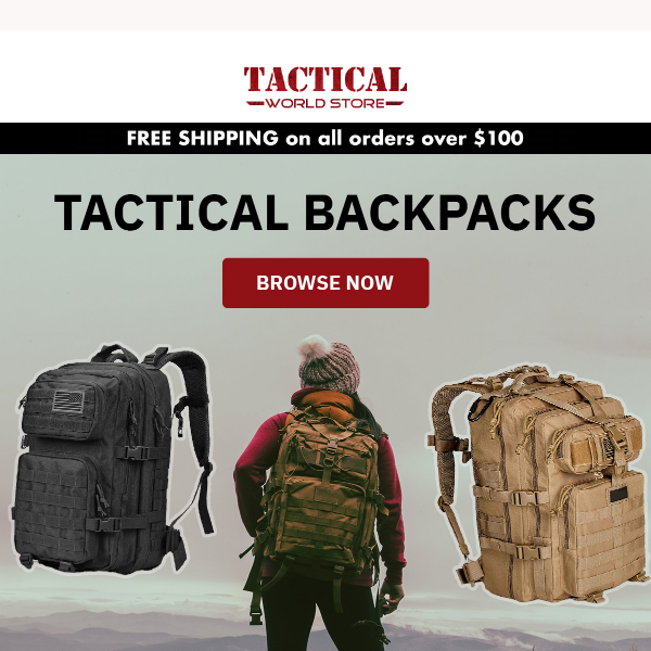 Check out our tactical backpack collection!