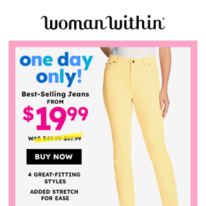 👖 JEAN-IUS! From $19.99 Best-Selling Jeans Ends TONIGHT!